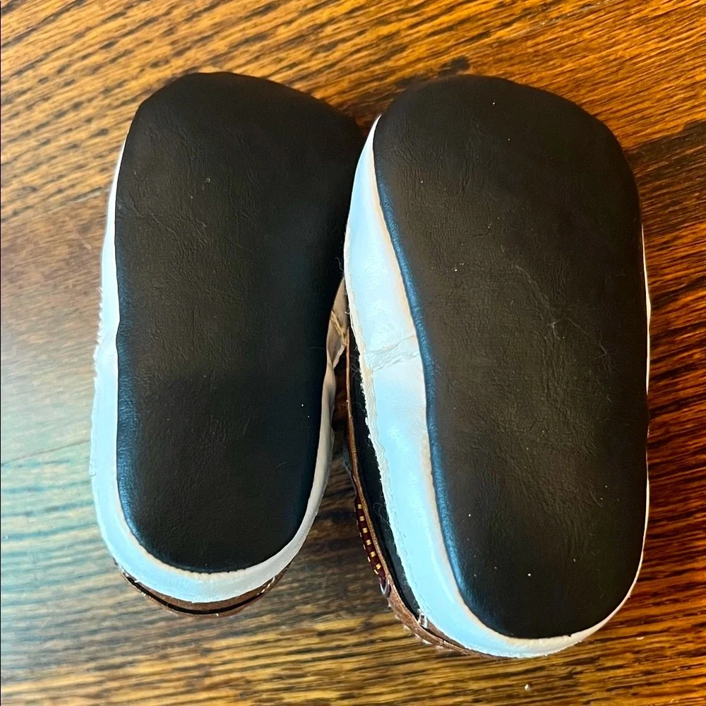 Rising Star Black and Tan Baby Moccasins